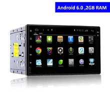 2 Din Android 6.0 Touch Screen Car DVD Player with GPS Navigation Bluetooth Radio TV AUX USB SD Stereo In Dash Auto Multimedia