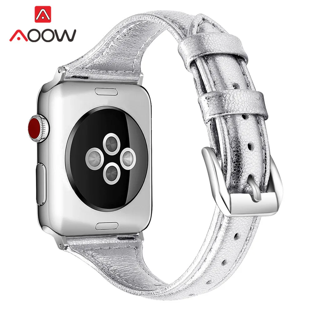 Ремешок из натуральной кожи для Apple Watch 4 5 38 мм 40 42 44 мм|Ремешки часов| |