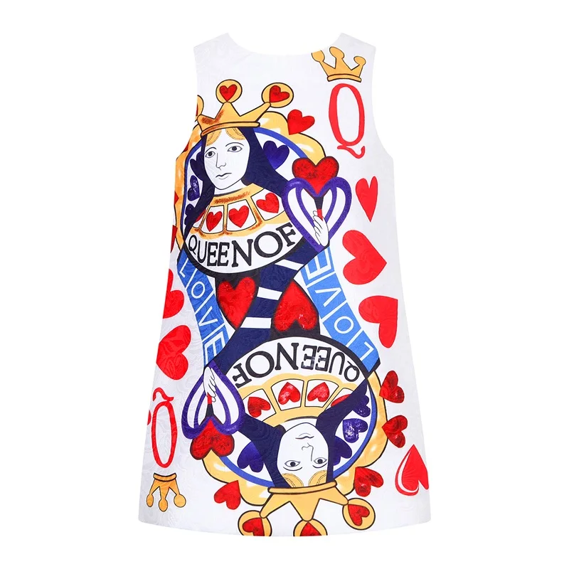 Little Girl Dresses Children Clothing QUEEN CROWN Baby Girls Summer