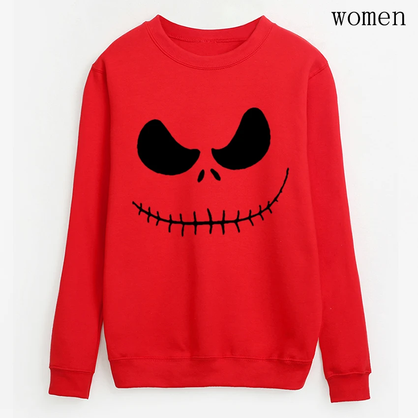 Femme harajuku casual brand clothing New arrival Jack Skellington Women pullovers Evil Smile hoodies autumn kpop sweatshirt - Цвет: red1