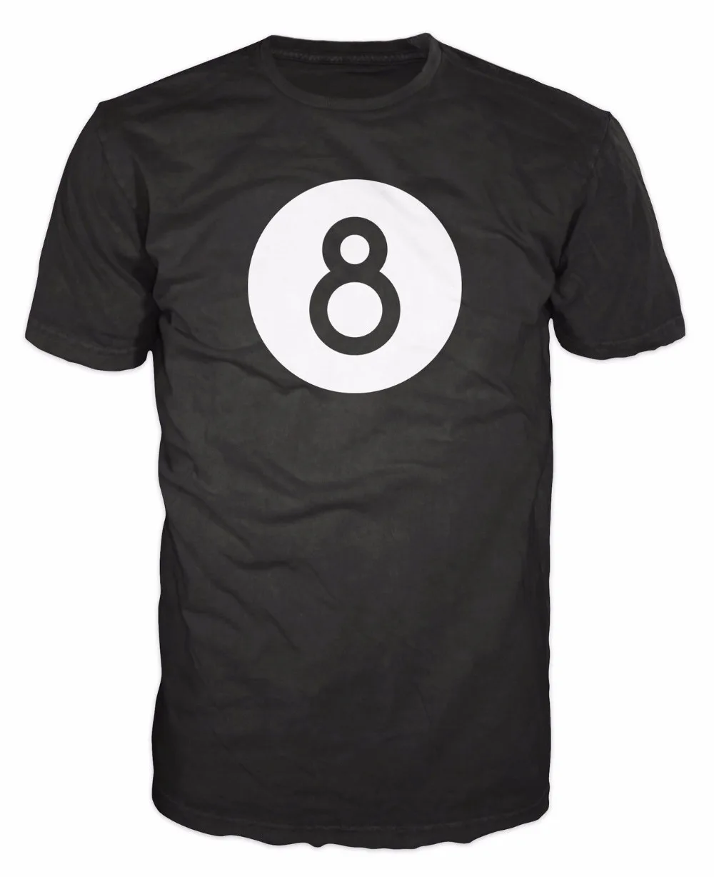 2018 New Short Sleeve Casual Top Tee 100 Cotton Shirt 8 Ball Pool