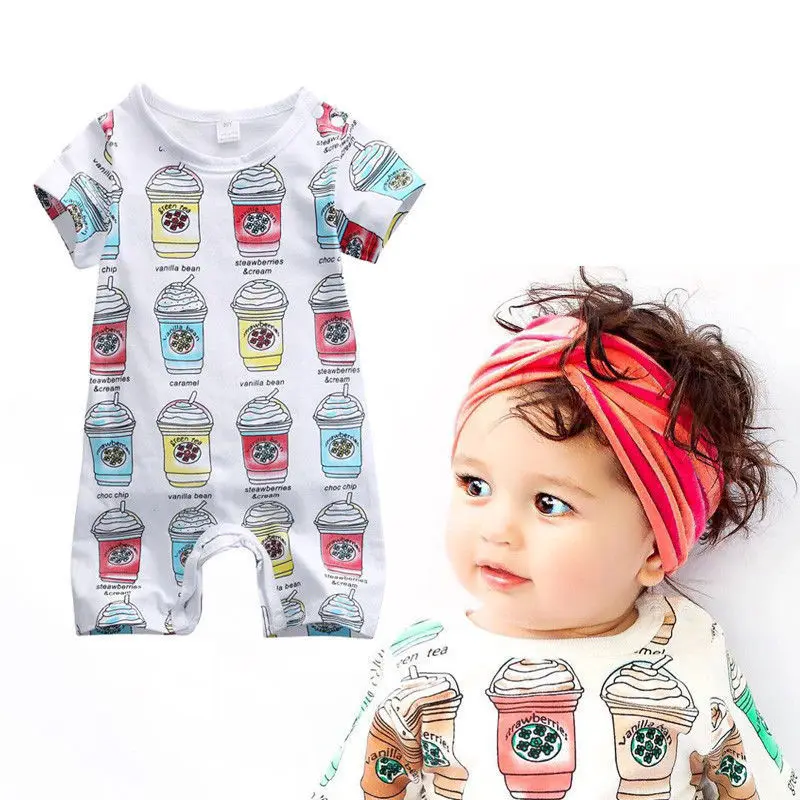 

Fashion Toddler Newborn Kids Baby Boy Girl Infant Romper Cartoon Printed Jumpsuit Clothes Outfit Set