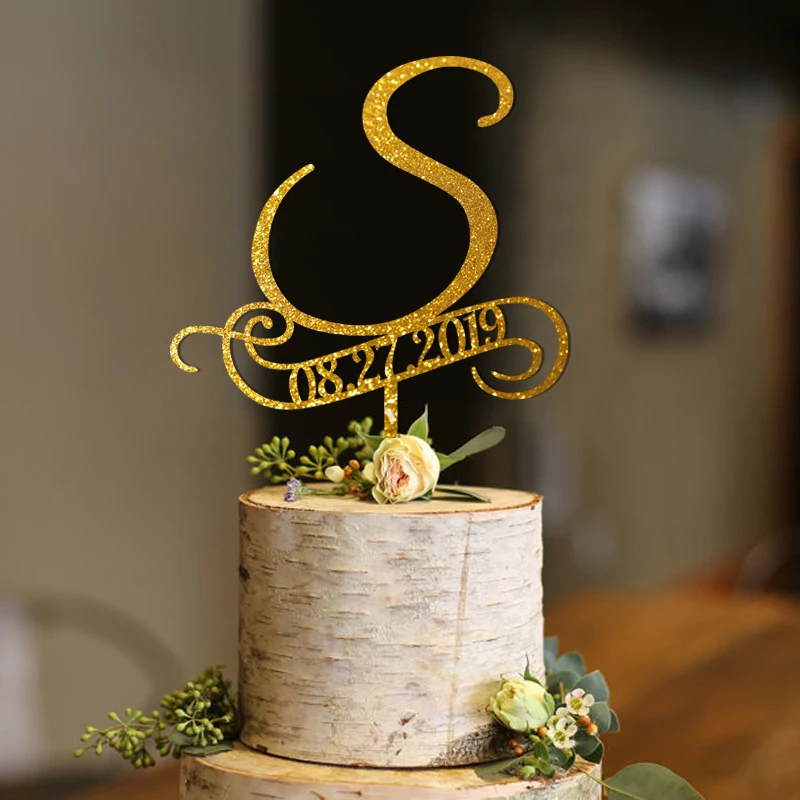 S Cake Toppers For Wedding Personalized Wedding Cake Rustic