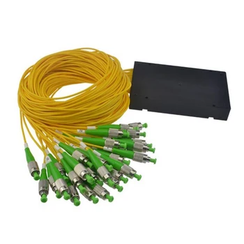 

FC APC 1x64 PLC optical splitter single mode with SC APC connector for FTTH FC PLC 1x64 PLC optic splitter box Free shipping