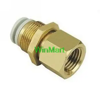 

5 pieces Connectors Brass Bulkhead 4mm Tube-1/8" Female BSPP Replace SMC KQ2E04-01