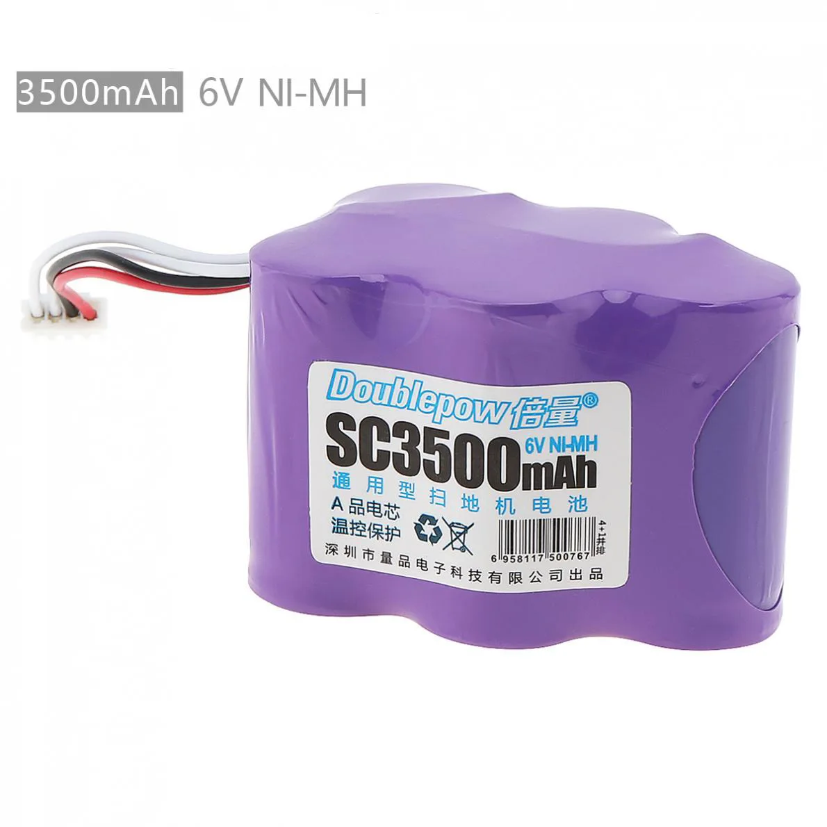 

Doublepow 6V 3500mAh Rechargeable Ni-MH Battery for CEN530 CEN630 TBD71 Ecovacs 620 630 650 660 680 710 715 720 730 760 780