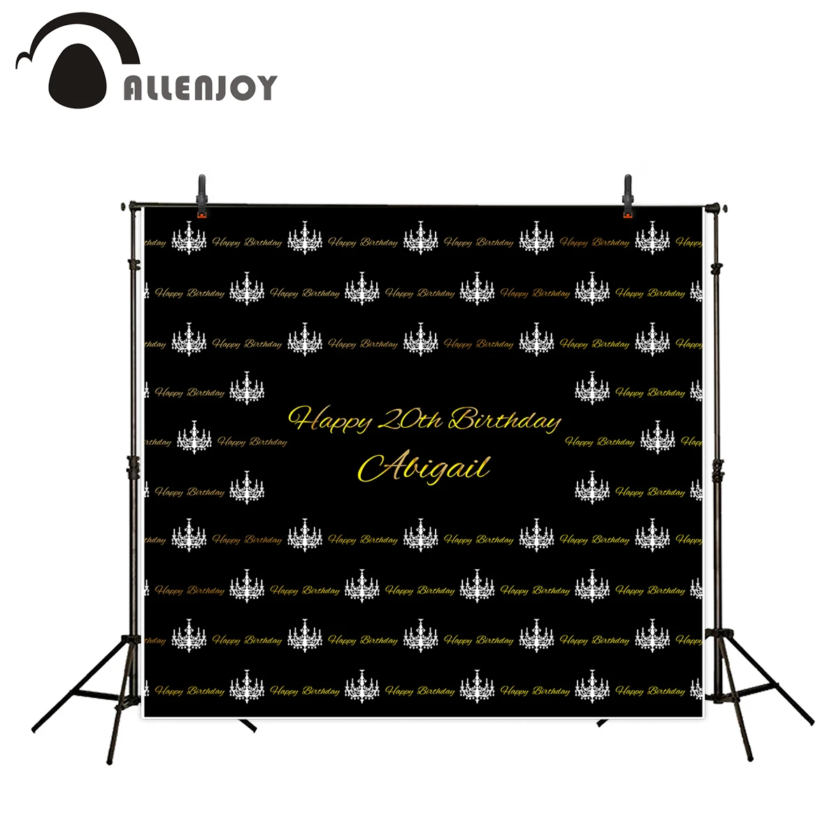 

Allenjoy vinyl backdrops for photography Black Crown Candle Gold Custom Birthday sweet celebration photography backdrops