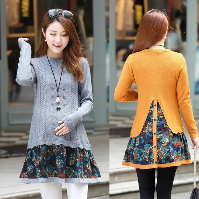 fall and winter new maternity dresses pregnancy clothes fashion cute