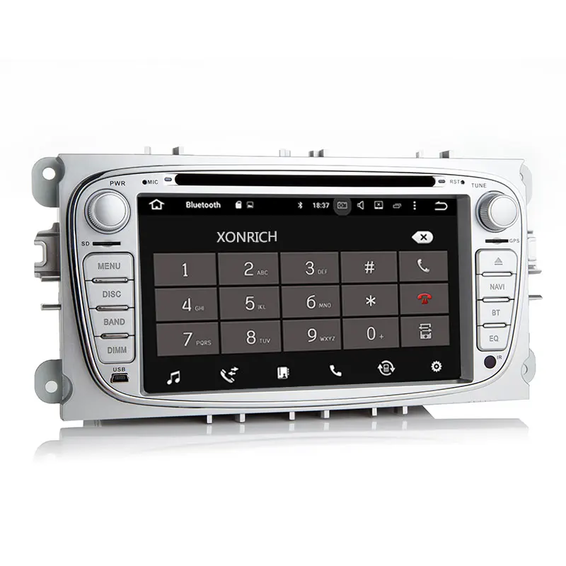 Sale 2 din Android 8.1 Car DVD Player For Ford Focus 2 Mondeo 4 C-Max S-Max Kuga 2008GalaxyTransit Connect Multimedia GPS Radio Audio 4
