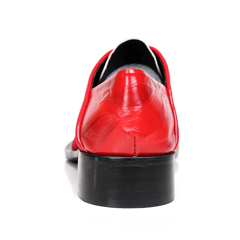 Bout Été Printemps Mariage Pointu En Cuir Carrière Hommes Conception Métal Nouveaux Véritable red Chaussures Broderie red Black Mode Dragon Oxford Black De cTFJ3lK1