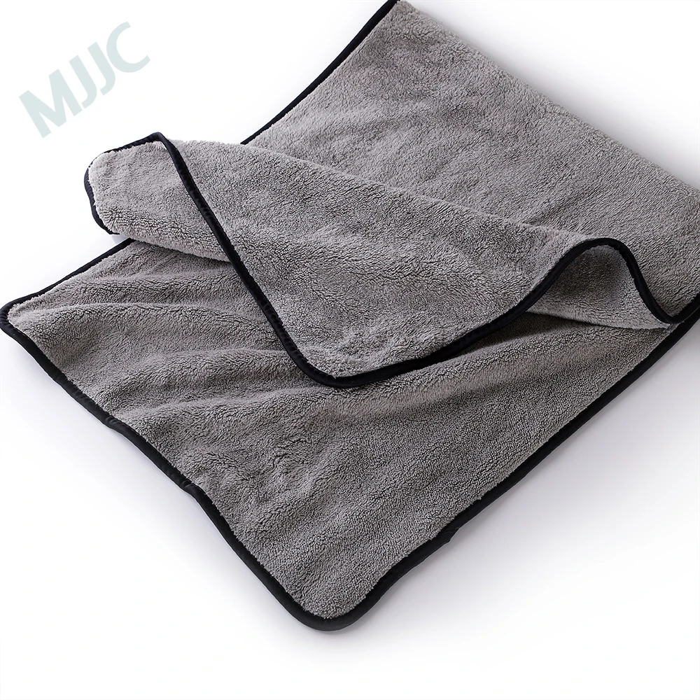 MJJC 40*100 см серый цвет черный Обрезной плюшевый автомобиль сушильная ткань полотенце уход за автомобилем полотенце для автомобиля полировка воска