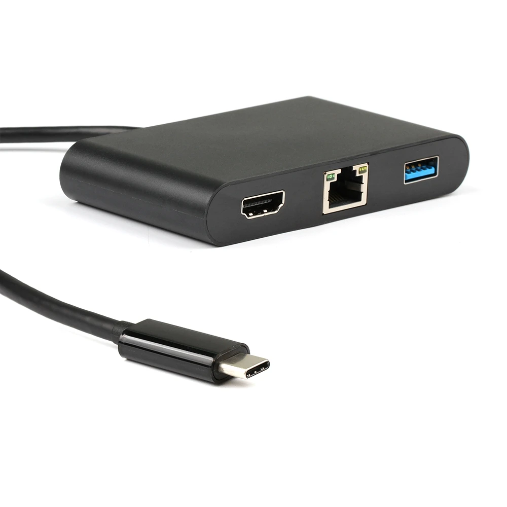 USB C к HDMI + 3 0 Type A Gigabit Ethernet адаптер для зарядки порта RJ45 LAN|hub adapter|port hubcharging hub usb |