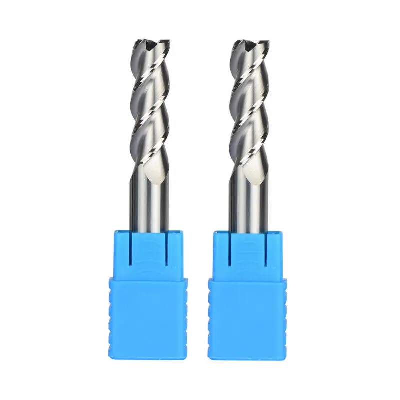 

2pcs 12mm Carbide End Mill Set For Aluminum 3 Flute No Coating CNC Router Cutter