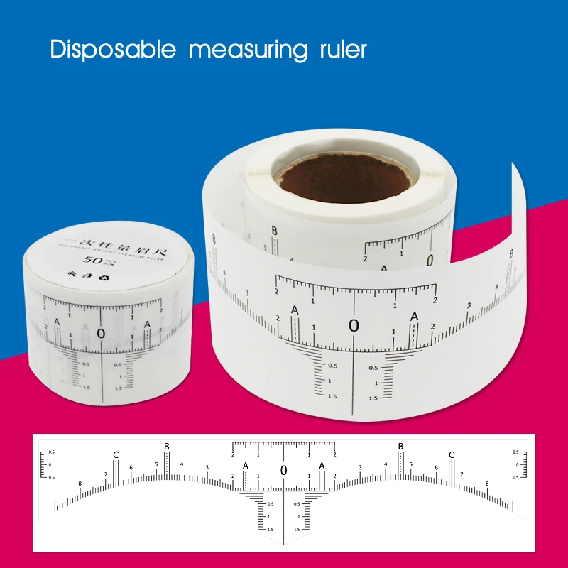 50 шт. одноразовая линейка для бровей, инструмент для измерения бровей, направляющая для бровей, линейка для микробледенения, трафарет, инструменты для макияжа