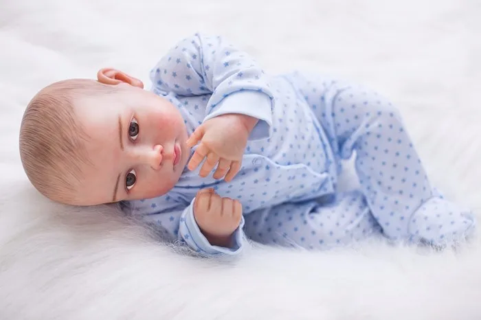 

20inch Newborn reborn baby Doll Soft Silicone hand painted hair real like Cute toddlers kids presents play house doll for sale