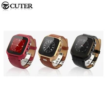 Lederband Smartwatch W9 1,54 ”IPS Kapazitive Schirm Dual Core 1,3 GHz 1 GB RAM + 8 GB ROM 5.0MP Kamera SIM GPS Smart Uhr