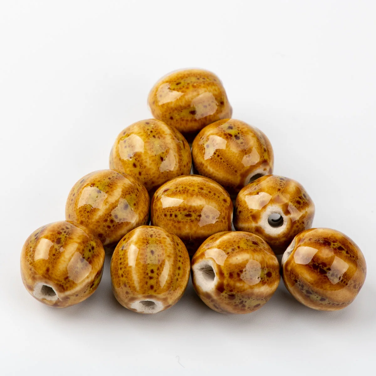 15 20pcs Watermelon Shape Quality Ceramic beads Beading sell by bags