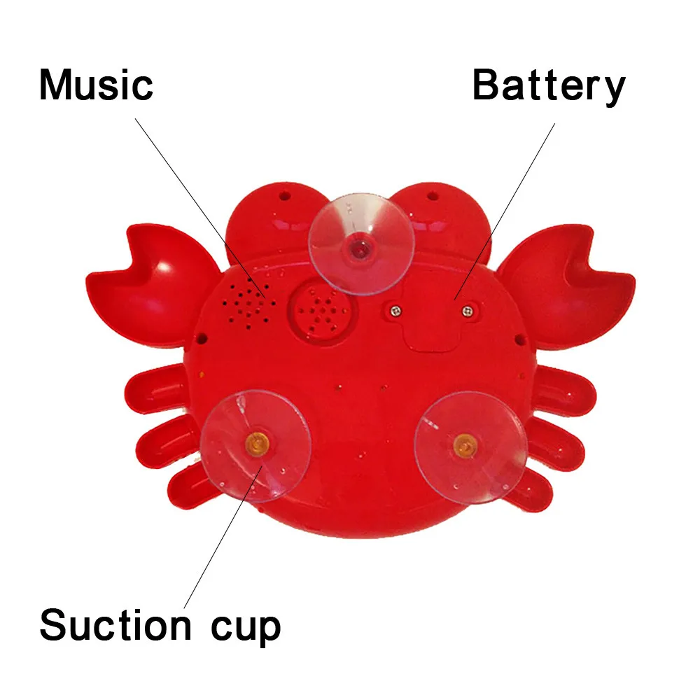 Детская игрушка для ванны, машина для пузырьков, большой краб, Забавный каваи, милый автоматический генератор пузырьков, музыкальная игрушка для ванны для детей, машина для пузырьков