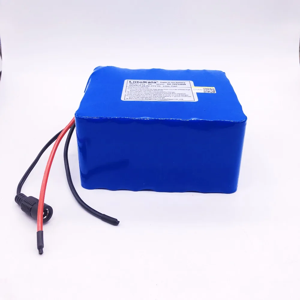 LiitoKala 24v 12ah 7S6P аккумулятор 15A BMS 250w 29,4 V 12000mAh аккумулятор для инвалидной коляски мотор электрический 29,4 V 2A зарядное устройство