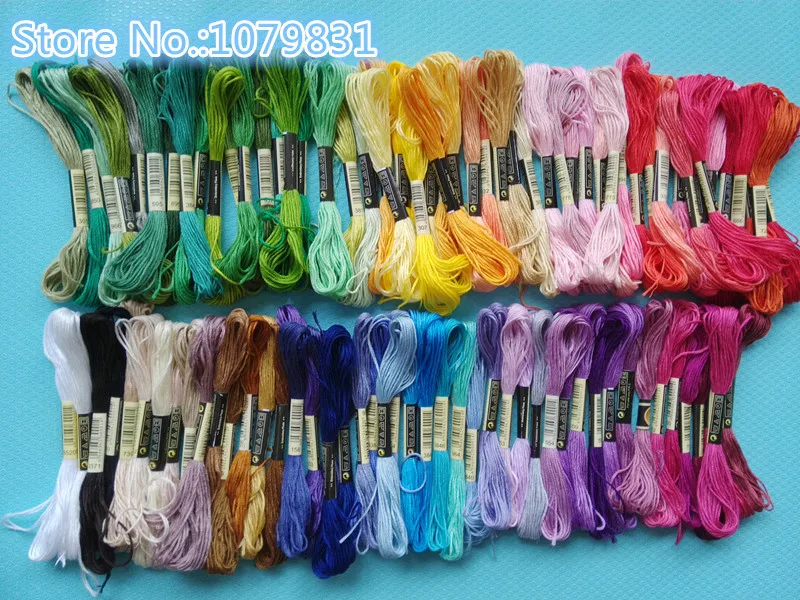 

Free shipping similar DMC Colors embroidery polyester cotton embroidery thread for cross stitch thread 100 pcs/set
