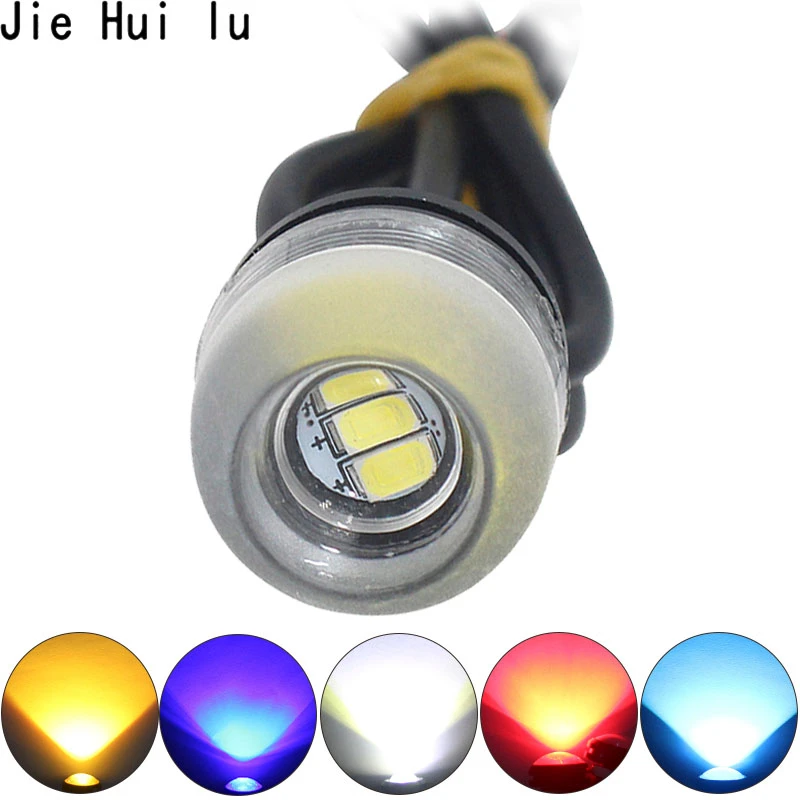 2pcs 5630 3 SMD LED DRL Eagle Eye Daytime Runing Lights Warning Fog lights Parking signal Tail Lamp Reverse White | Автомобили и