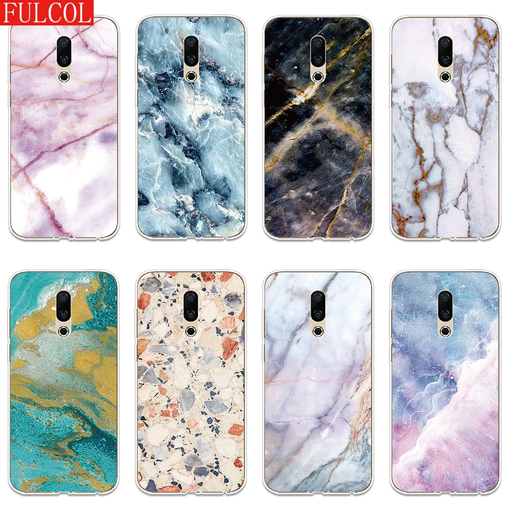 

Silicone Case For Meizu 15 16 Lite Plus 16X Note 8 Pro 6 7 X8 U10 U20 Cover Soft Shell Phone Case Marble patterned