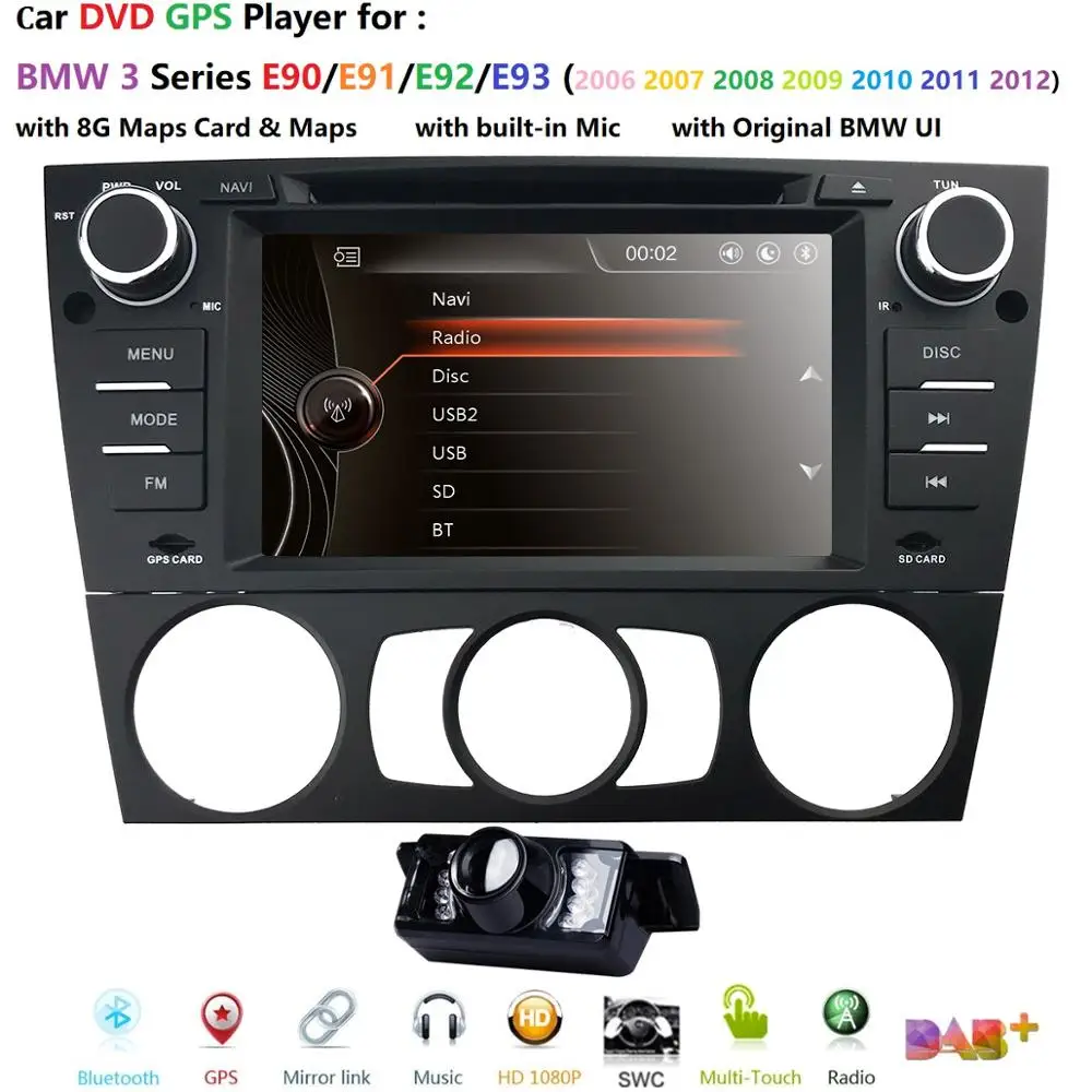 Best Car GPS for BMW E90 E91 E92 E93 dvd player multimedia navigation stereo auto audio IPS SCREEN DAB+ TPMS SWC RDS FM DVBT CAM MAPS 1