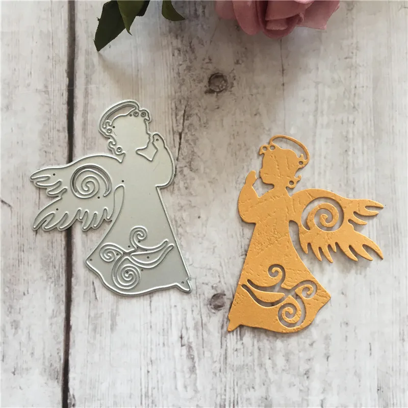 

Angel Metal Cutting Dies Stencils Embossing Scrapbooking Crafts fustelle metalliche for DIY Scrapbooking Decorative die 57*76mm