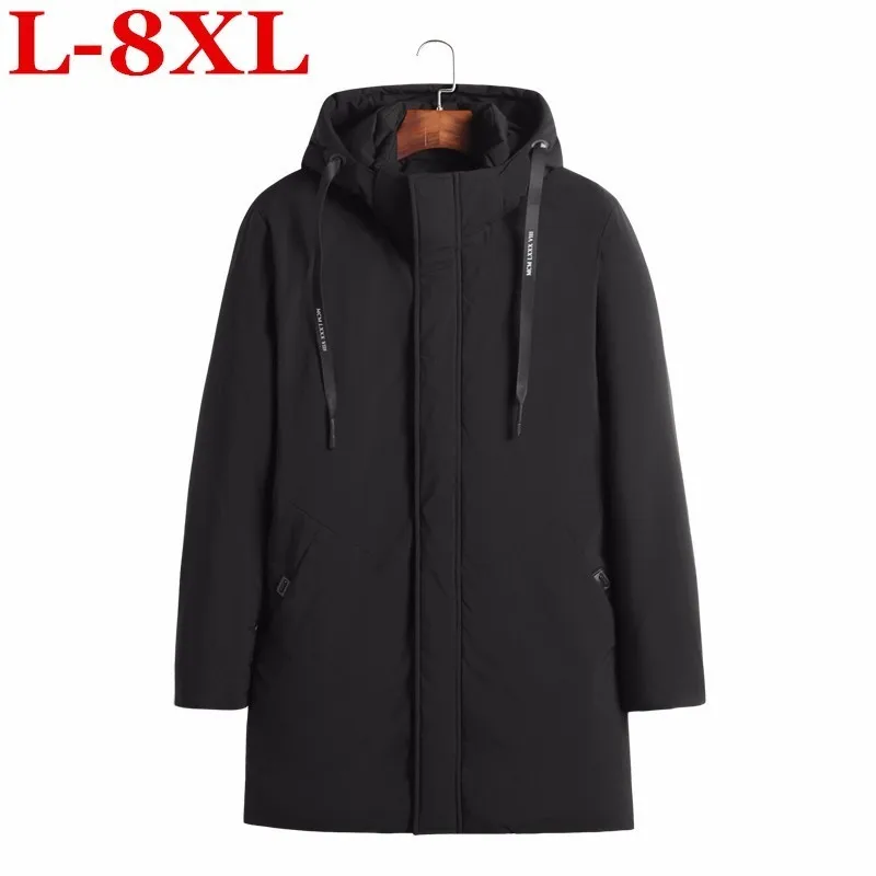 

plus 10XL 9XL High Quality Parka Men Winter Long Jacket Men Thick Cotton-Padded Jacket Mens Parka Coat Male Fashion Casual Coats