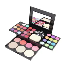 Make Up Palette Set Eyeshadow Lip Gloss Foundation Powder Blusher Puff Tool