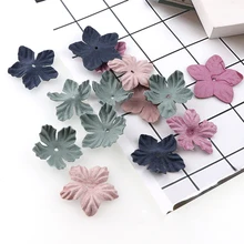 Клип DIY аксессуары из микрофибры тканевый искусственный цветок резиновая резинка-украшение для волос Ткань Цветы