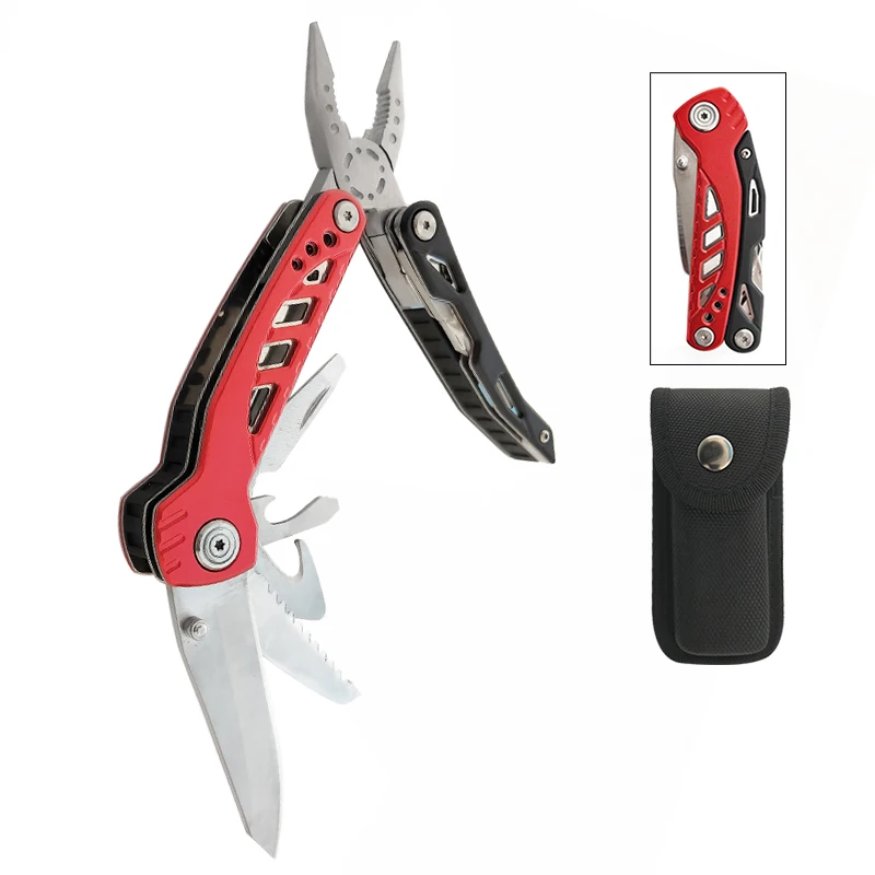

Multitool Pliers 10 in 1 Multi Tool for Camping Outdoor Stainless Steel Screwdriver Cutter Survival Tools Folding Hunting Knife