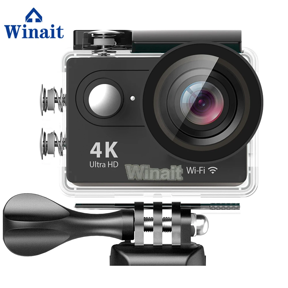 Winait Mini Sports DV 170D Рыбий глаз объектив Utlra HD 4k Камера Встроенная wifi 30 м Подводное время Lapse Android и IOS