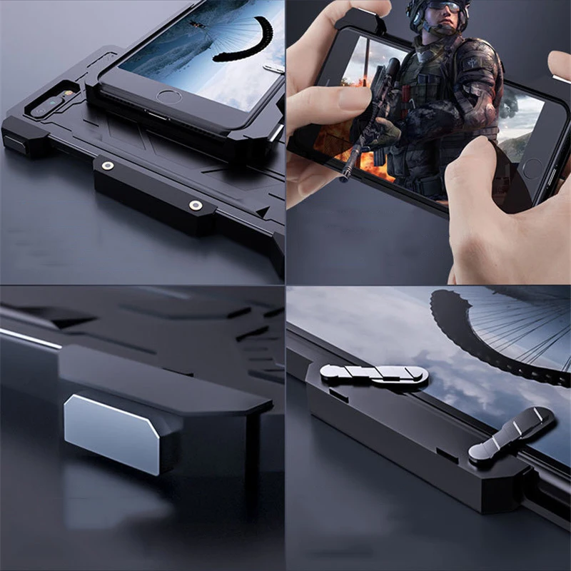 Pubg Controller Mobile Phone Case 2 in 1 PUBG Mobile Joystick Trigger Fire Aim Button Game Pad for iPhone 6 6s 7 8 X XS Cover