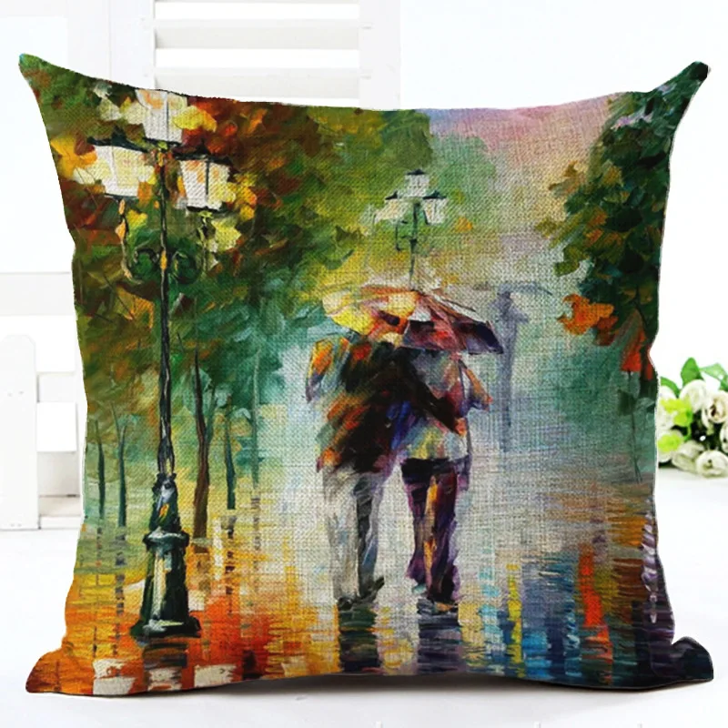 Cushion Cover Watercolor Pillow Case Firm Throw Pillow Cover Sofa