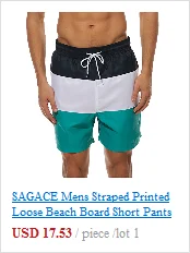 SAGACE, мужские пляжные шорты, быстросохнущие, дышащие, сшитые купальники, пляжные шорты, мужские шорты для плавания, пляжные шорты