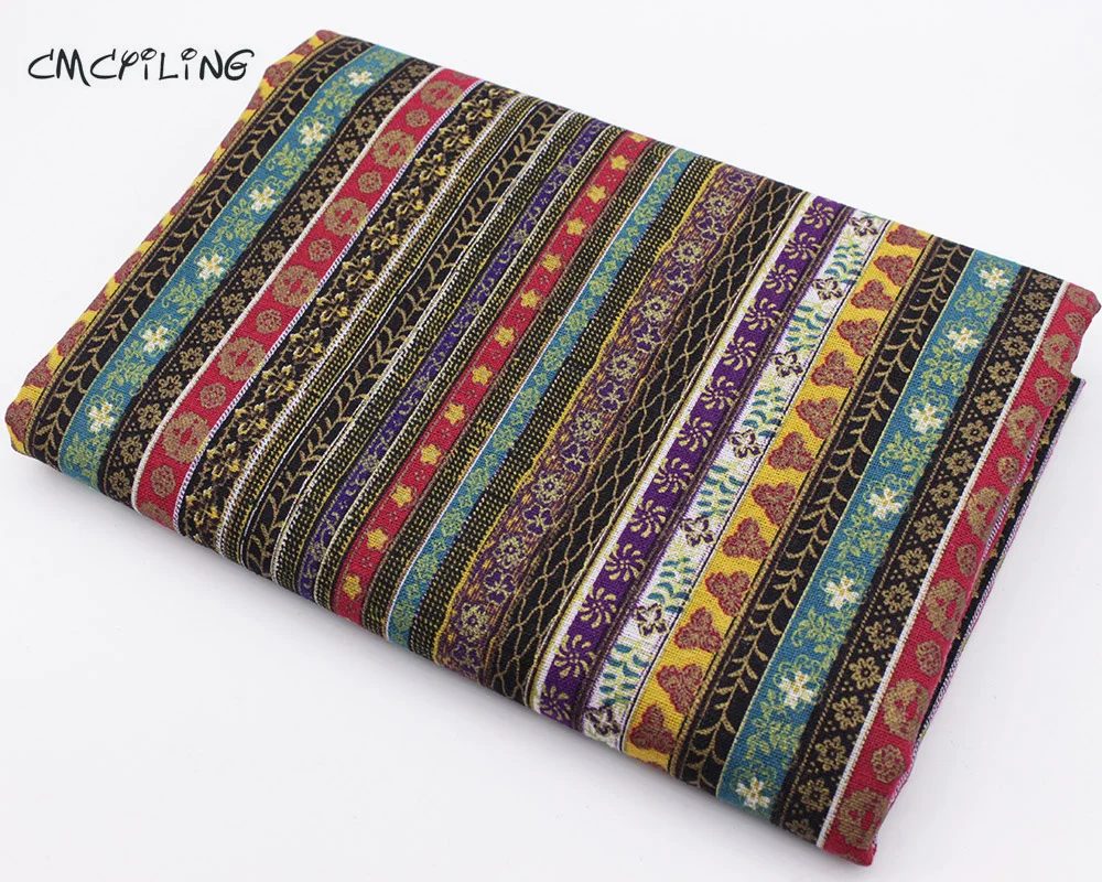 CMCYILING бронзовая ткань в богемном стиле с этническим принтом, хлопковая ткань для шитья, платья, юбки, домашний текстиль, тканые Telas