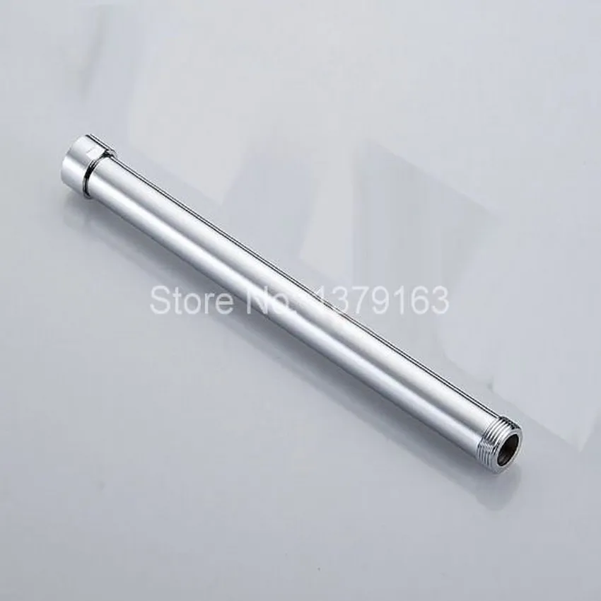 Bathroom accessory Polished Chrome Brass 320mm Extension Tube Pipe Rod Set For Rain Shower