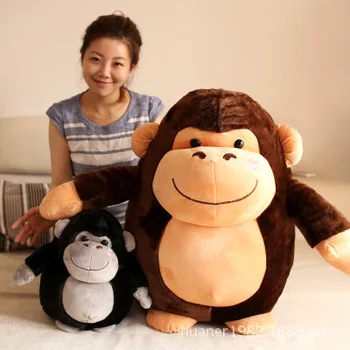 

35 cm Cute doll Gorilla plush toy monkey doll Black brown birthday Christmas gift,