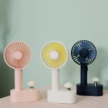 

3 Colors Detachable Mini Mushroom Summer Cooling Fan 2000mAh Built-in Battery Outdoor Portable Fan Office Desktop Ventilator