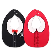 Новинка, детское платье для маленьких мальчиков нагрудники, Слюнявчики, одежда нагрудники для ланча стиль джентльмена вытирания слюней младенцев Полотенца Водонепроницаемый для маленьких мальчиков нагрудники BB116