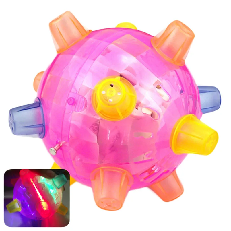 Flashing Dog Ball Led Pets Dog Toys Jumping Joggle Crazy Football For