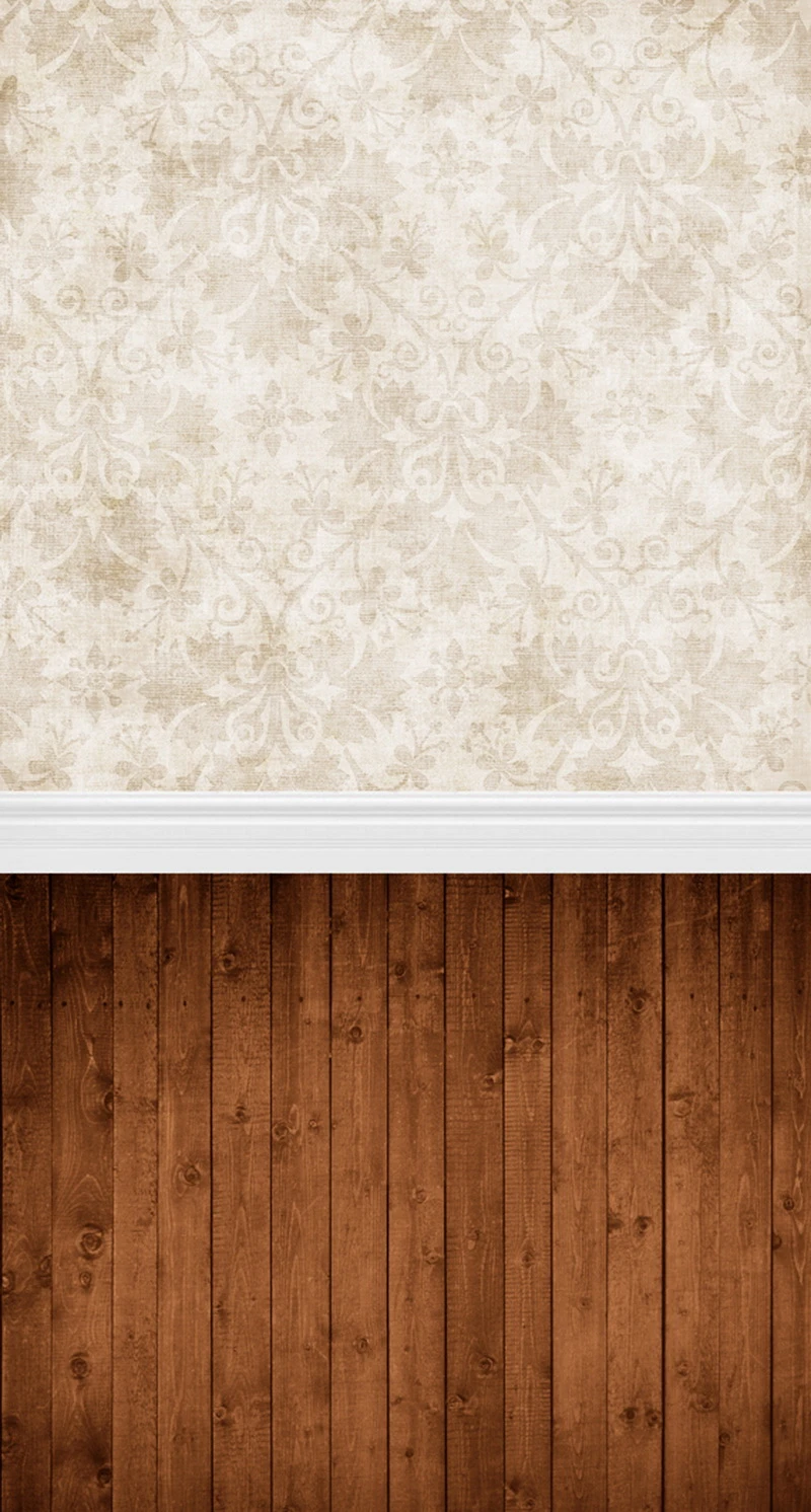 ブラウンヴィンテージ壁紙とブラウン木製床の写真撮影の背景d 068 Paper Pennant Paper Bottlepaper Graphics Aliexpress