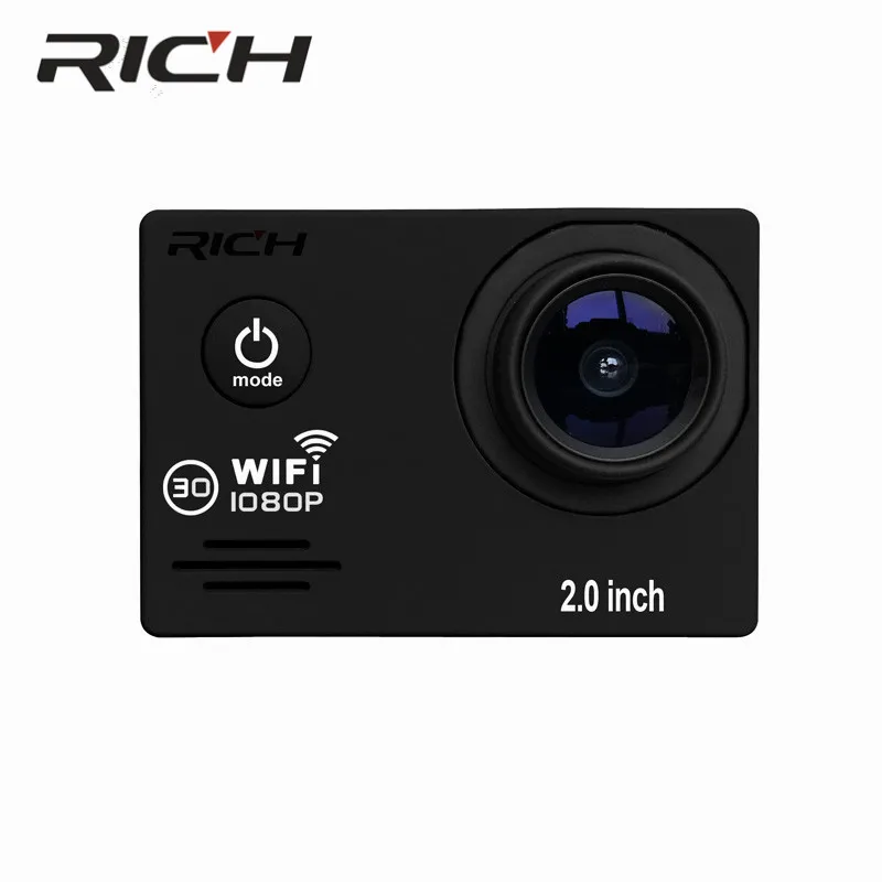 Новая экшн камера Full HD 1080P 30FPS rich Stlye Novatek96655 Wi Fi водонепроницаемая Спортивная для