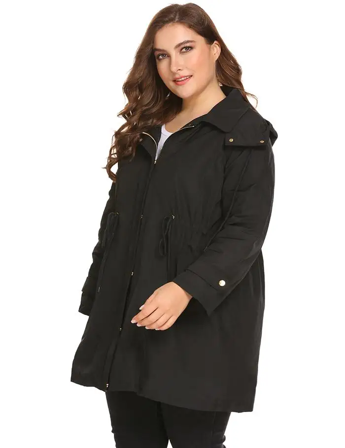 IN'VOLAND размера плюс L-4XL женская теплая куртка Зима Весна пуховик повседневное съемное с капюшоном утолщенное большое пальто больше размера d