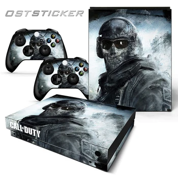 

free shipping OSTSTICKER Cartoon COD Solder Vinyl Skin Stickers Protection Cover for Xbox One X Console and Controller