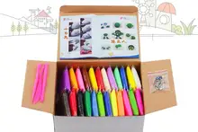 24colors Playdough Set DIY Kid Super Light Air Dry Foam Clay Blocks font b Play b
