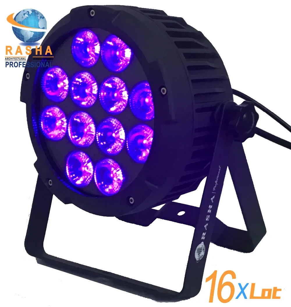 

16X LOT Rodie 12*15W 5IN1 RGBAW Wireless Aluminum LED FLAT PAR CAN Silent(No Fan) Aluminum LED Par Projector Stage Event Party