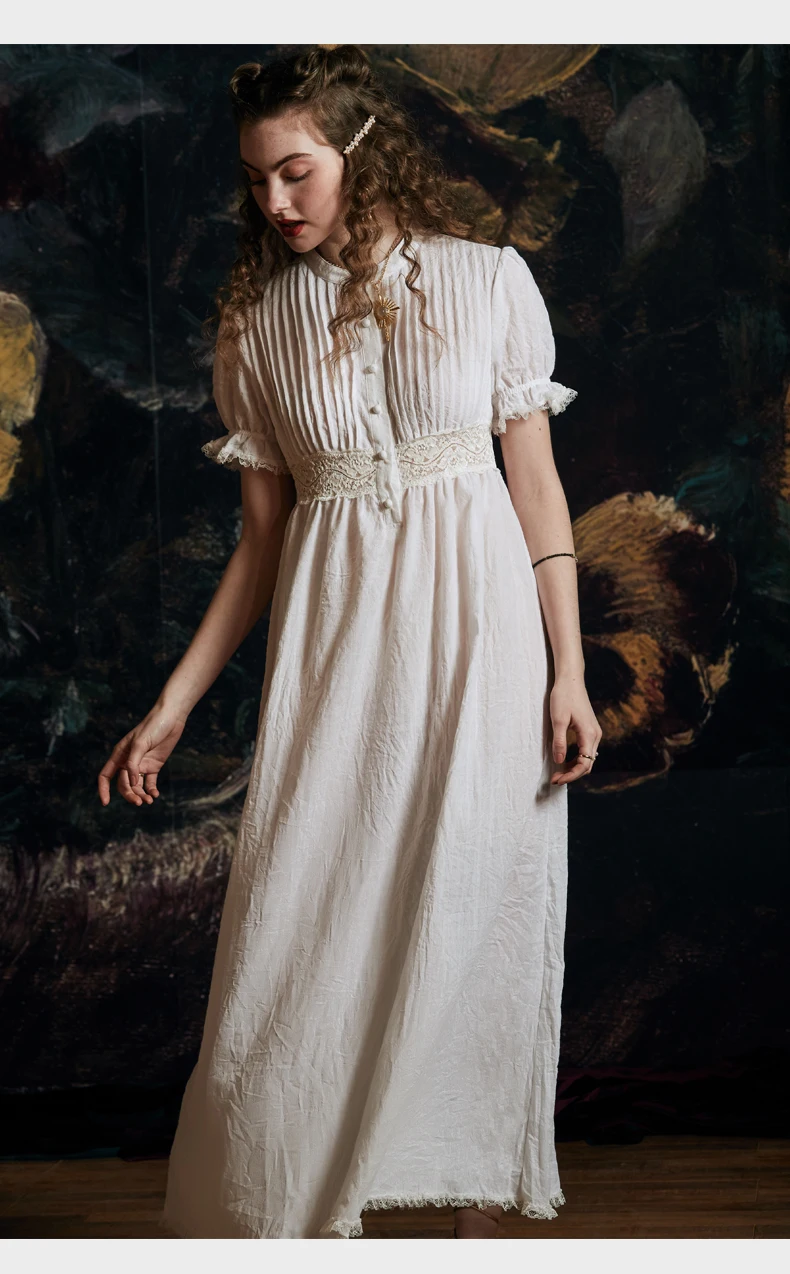 Летнее платье, ночная рубашка, элегантная романтическая Пижама, белое короткое платье, женская летняя Пижама принцессы, юбка для отдыха