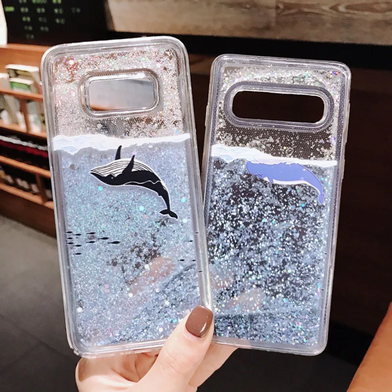 Для Samsung Galaxy A7 2018 Жидкий чехол зыбучий песок задняя крышка для A3 A5 J3 J5 J7 2017 2016 J4 A6 A8